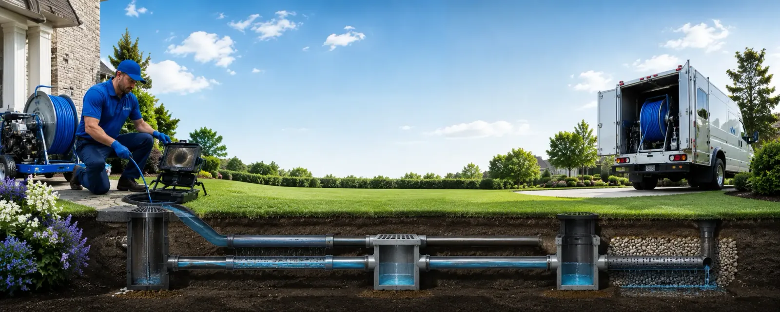Outdoor drain cleaning information for Columbus, WI